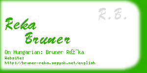 reka bruner business card